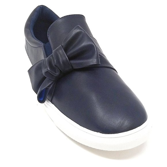 Women's Fashion Bow Walking Shoes, SN-2801, Navy